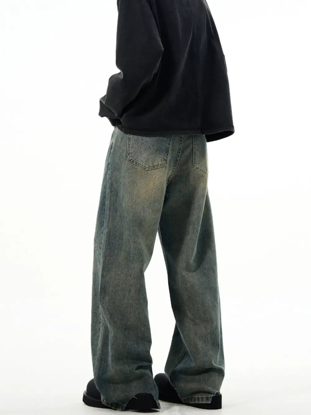 Vintage Flared Wide-Leg Jeans