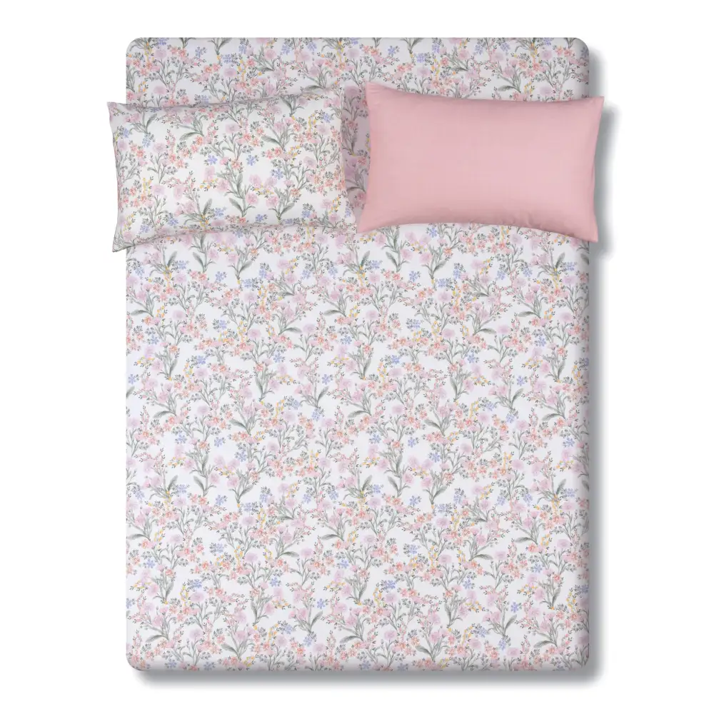 Layered Cotton Printed Complete Bedding Set