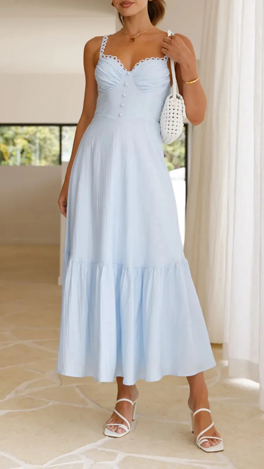 Front Button Detailing Dress
