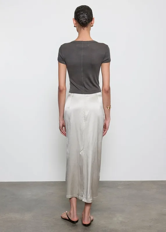 Baby Rib Cropped Tee Slate