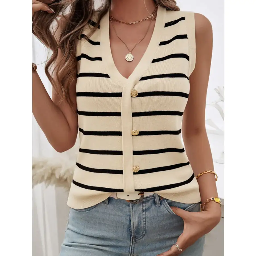 V Neck Knit Tank