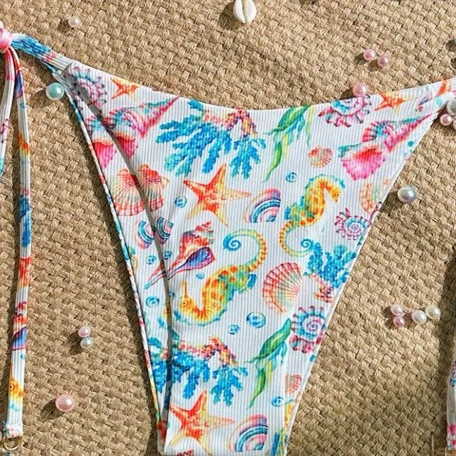 High Waist Bikini Set Floral Print Swimsuit