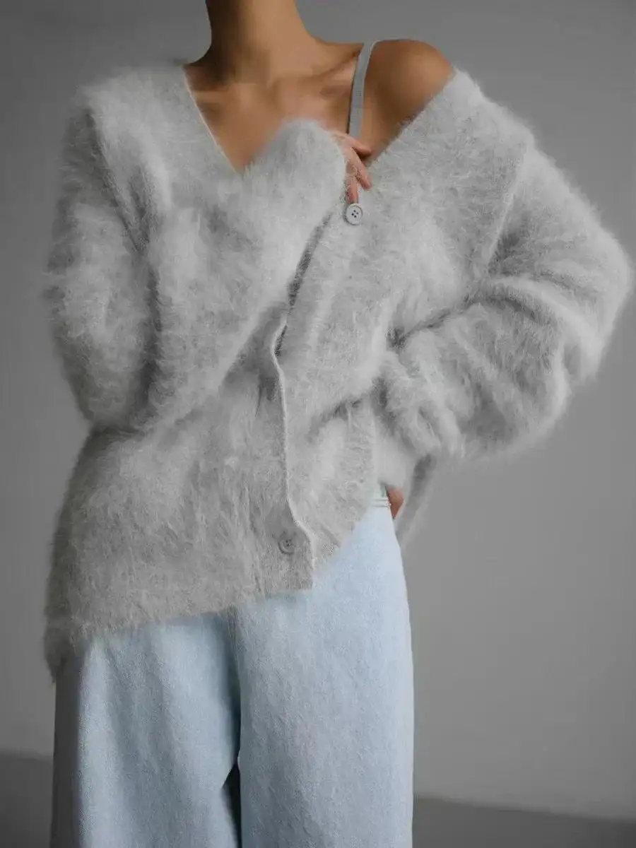 Cozy Mohair Knit Cardigan