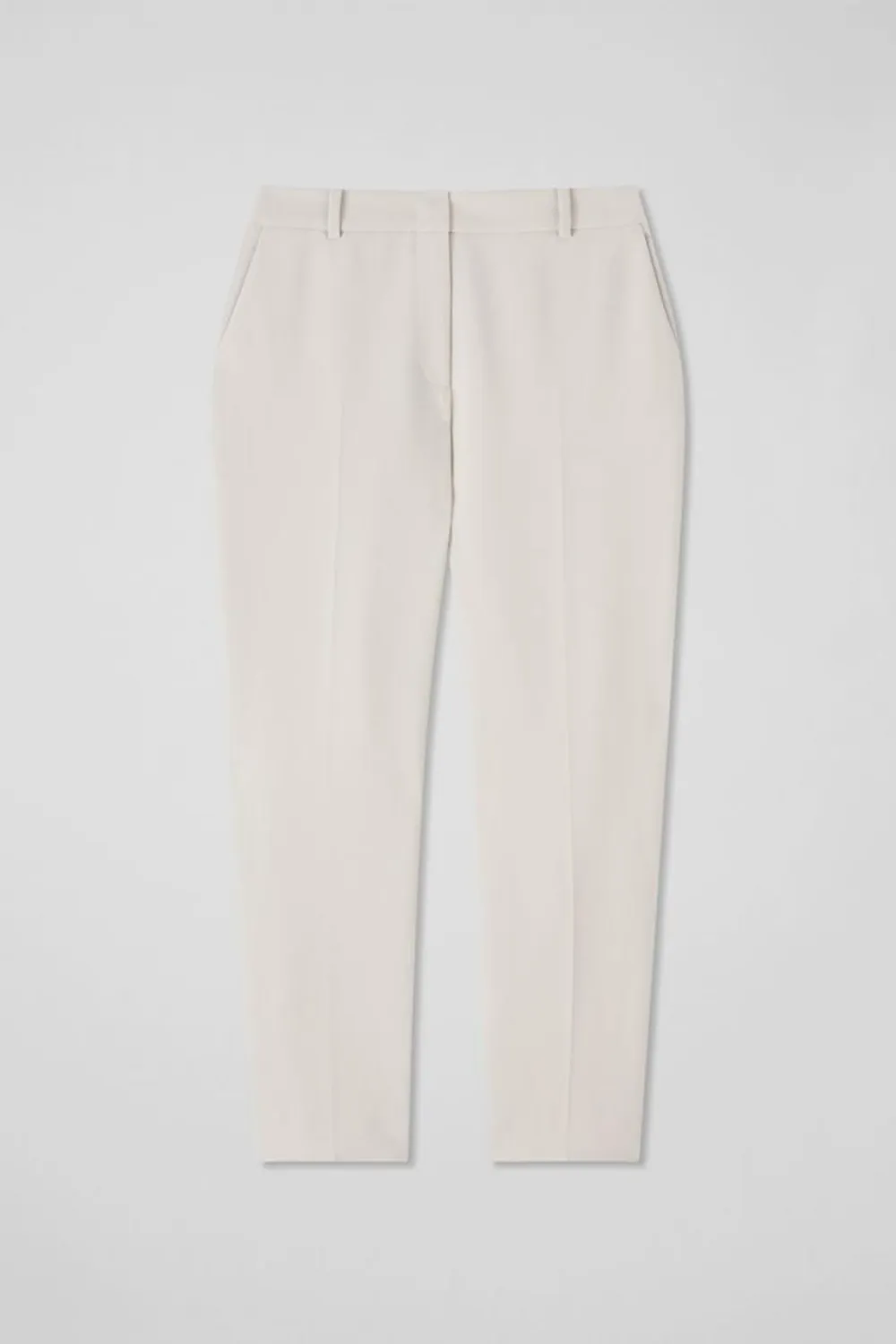 Light Grey Slim Fit Ankle Length Trousers