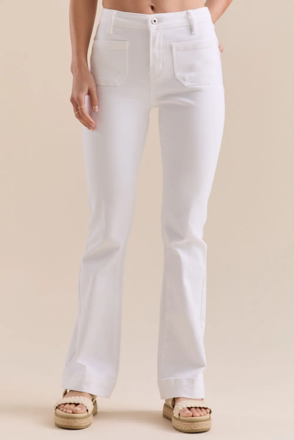 Front Pocket Flare Jeans