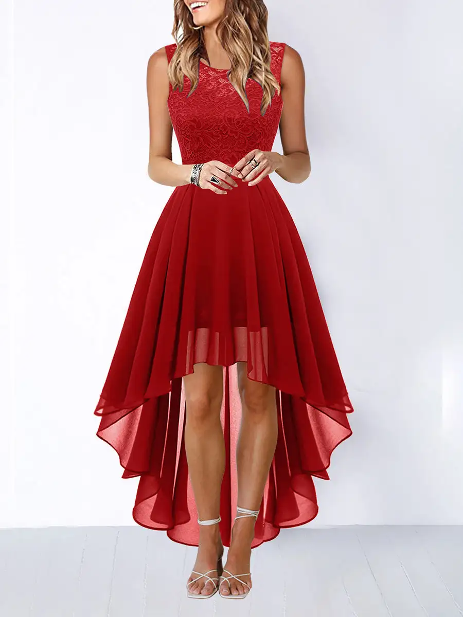 High Pleated Neck Maxi Dress