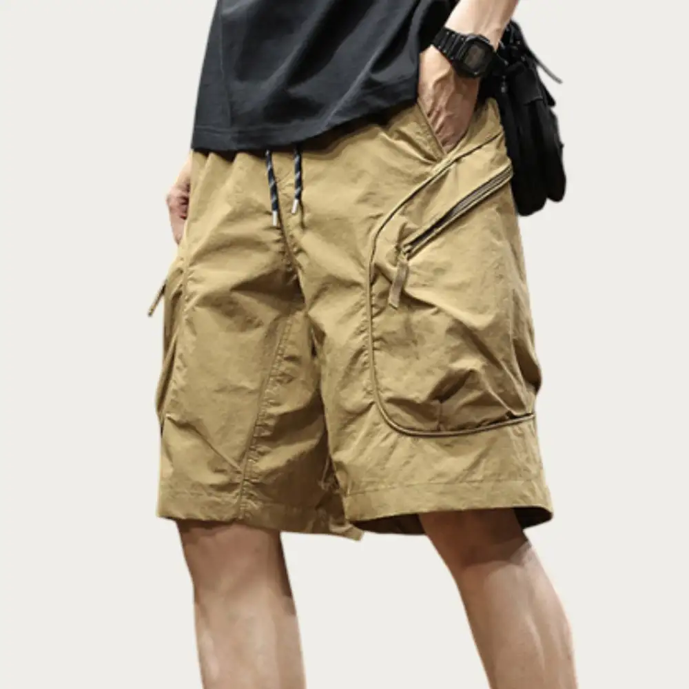 Drawstring Pocketed Lightweight Men's Cargo Shorts