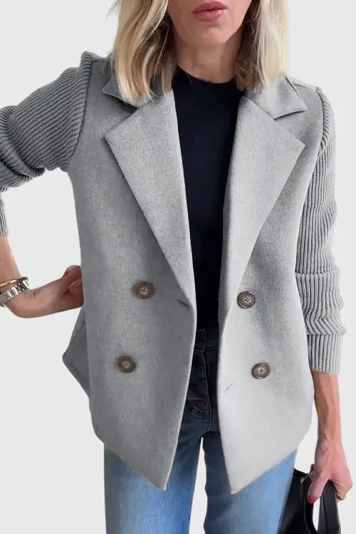 Double-Breasted Structured Blazer