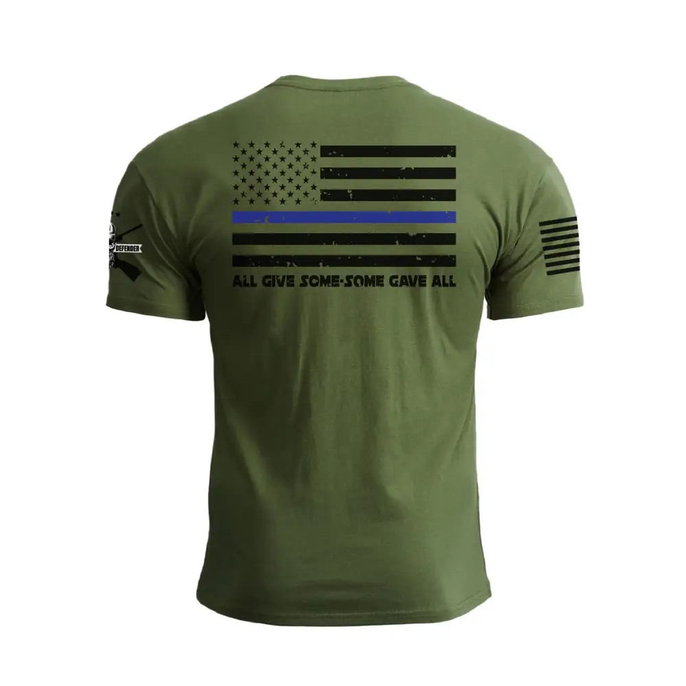 POLICE SUPPORT USA FLAG PATRIOTIC GRAPHIC TEE