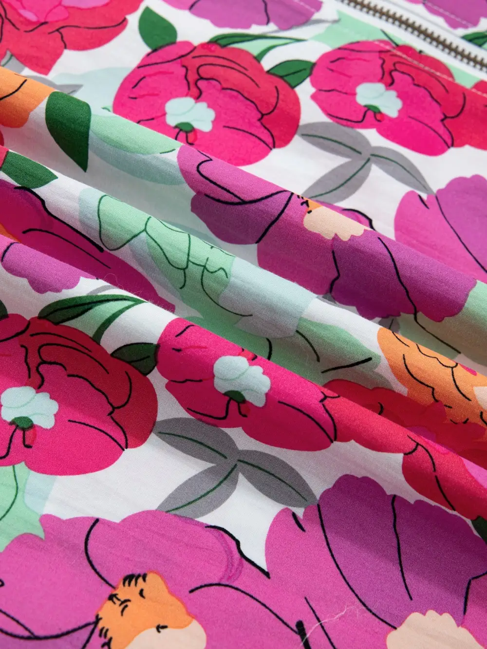 Polished Detail Floral Printed V Neck Dress
