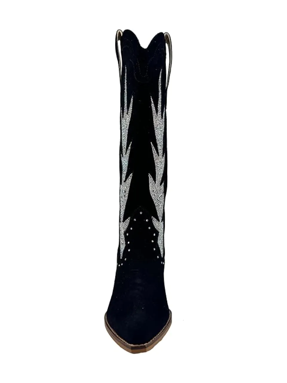 Velvet Western Cowboy Knee-High Boots