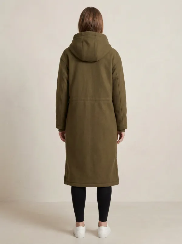 All-Day Zip-Up Long Hooded Coat