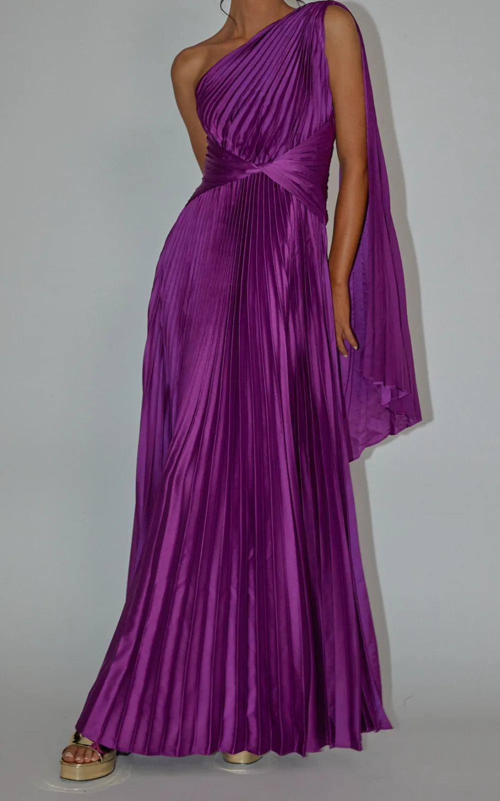 Polished One Shoulder Maxi Dress