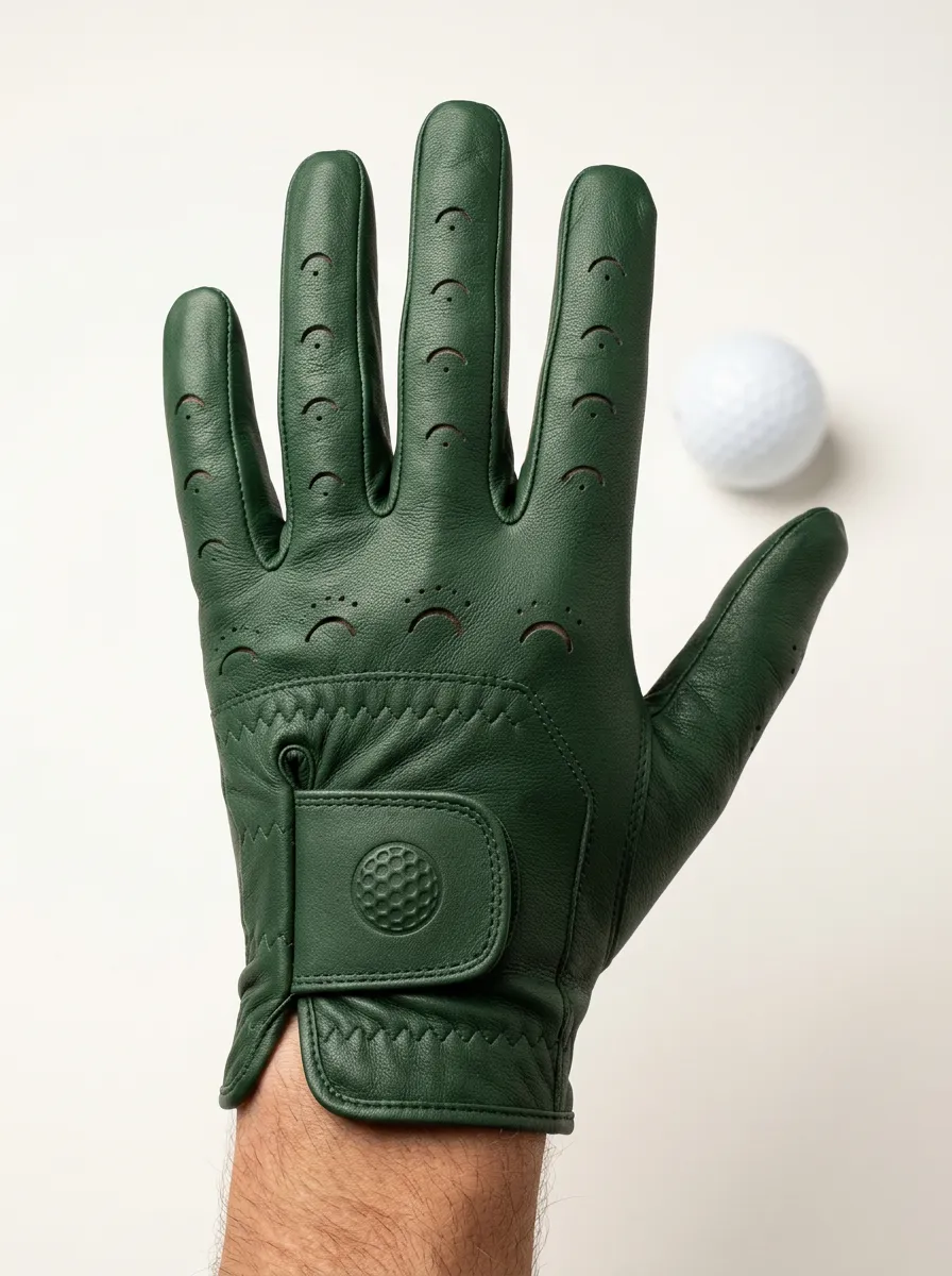 Clean Perforated Leather Golf Glove