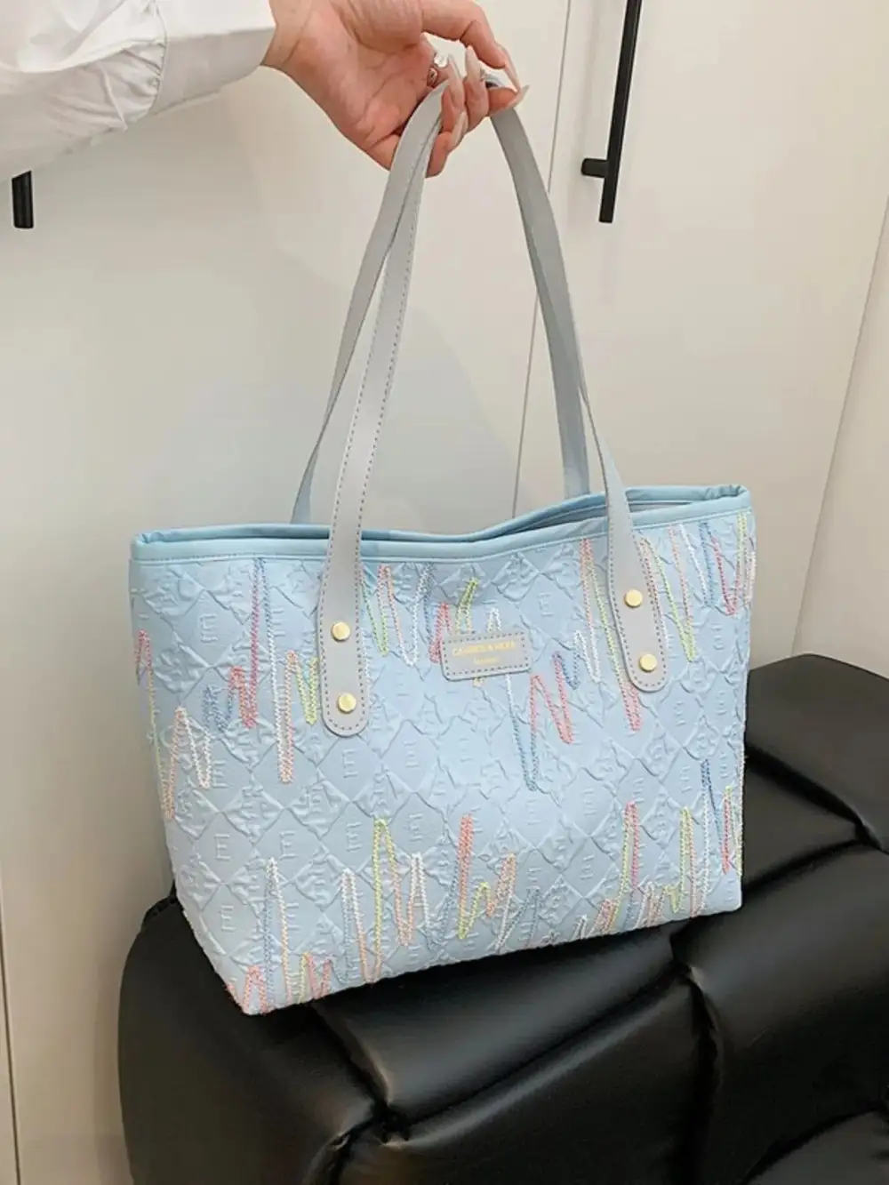 Faux Leather Tote Bag