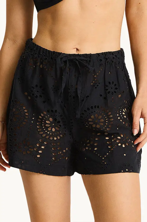 Cutwork Cotton Boxer Shorts