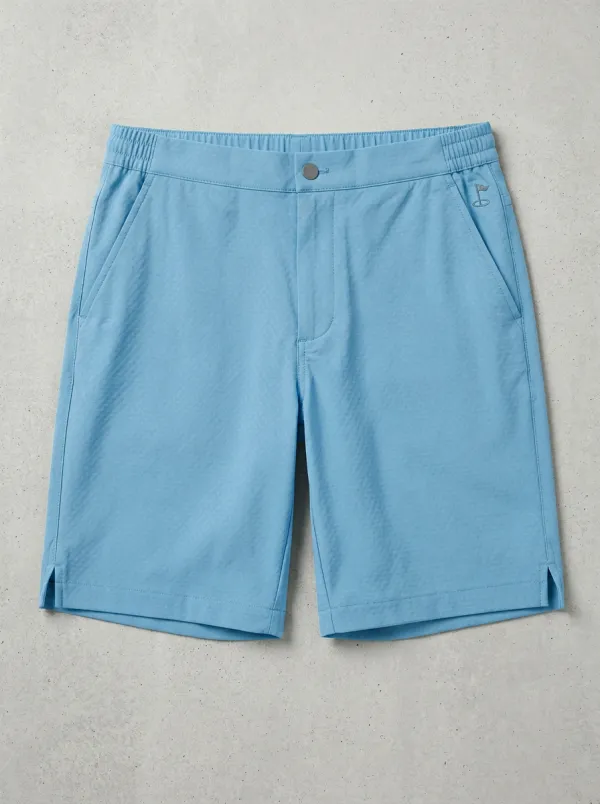 Performance Flag-Motif Embroidered Golf Athletic Shorts
