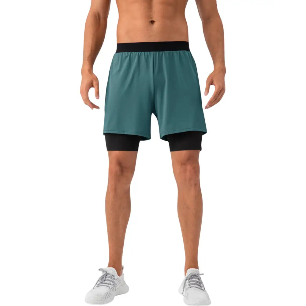Elastic-Waist Compression Men's Athletic Shorts