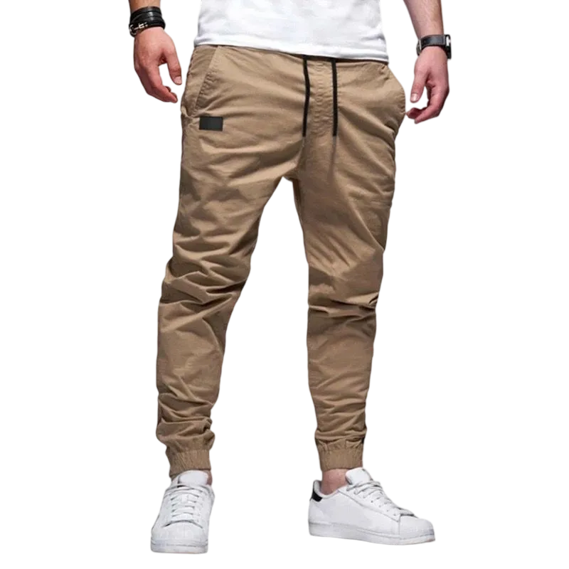 Men'S Solid Color Overalls Drawstring Sports Trendy Trousers Men'S Casual Drawstring Pants