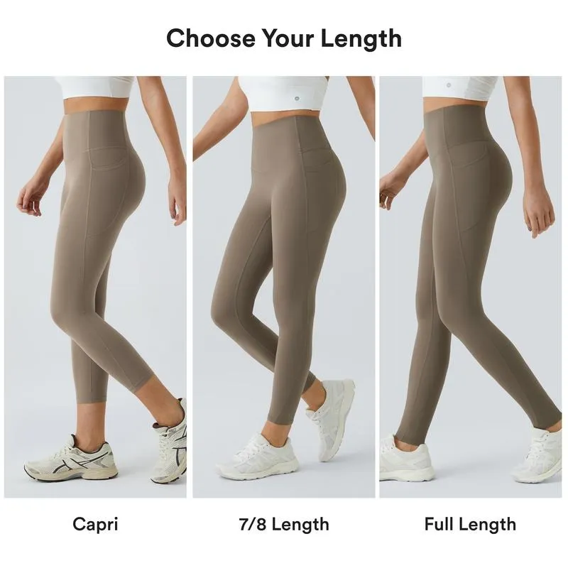 High Waisted Tummy Control Side Pocket Shaping Training Leggings – 🔥 40% OFF Today Only!