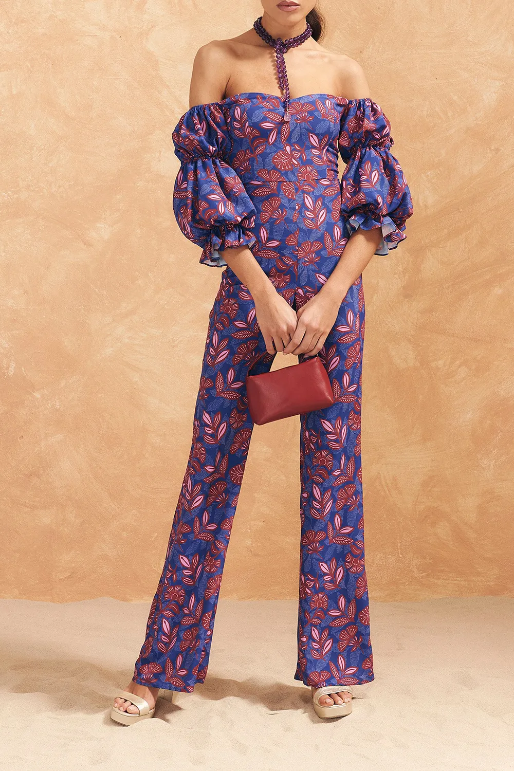Women's Drop Shoulder Art Print Jumpsuit