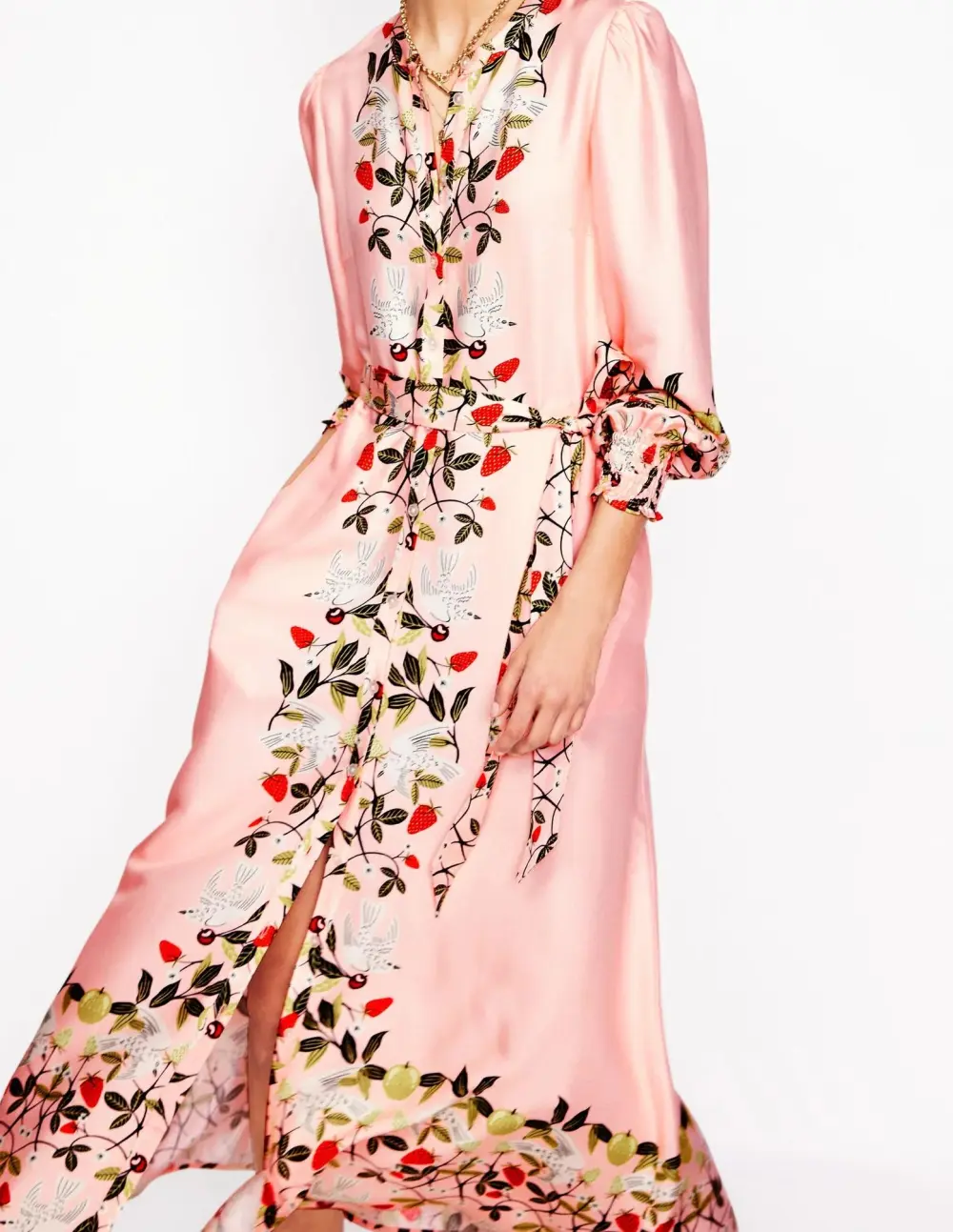 Ruby Collarless Shirt Dress
