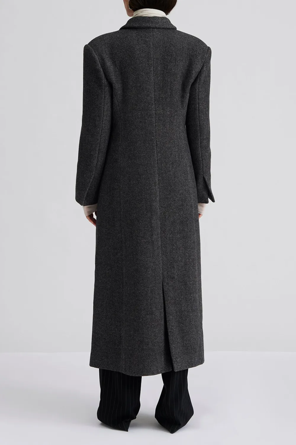 Long Fitted Wool Coat