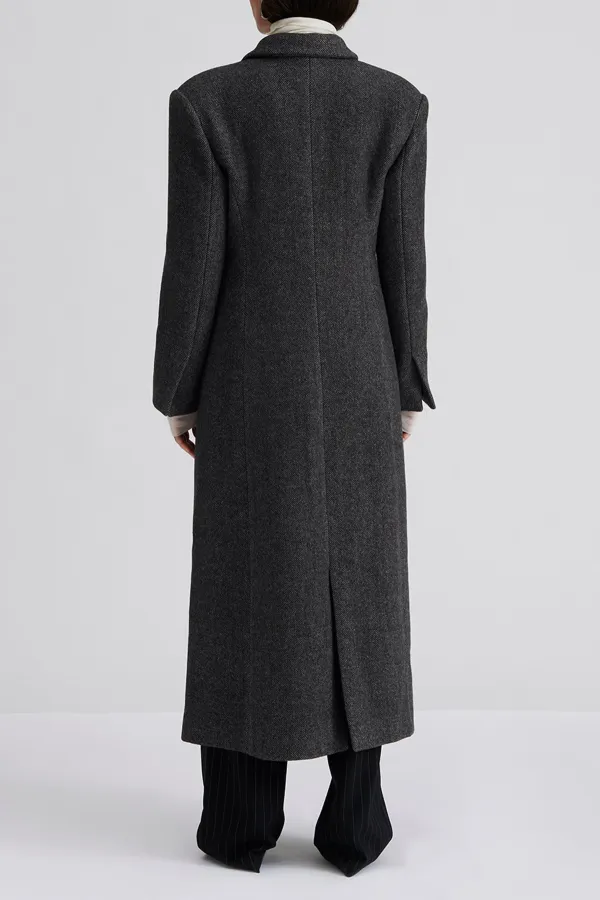 Long Fitted Wool Coat