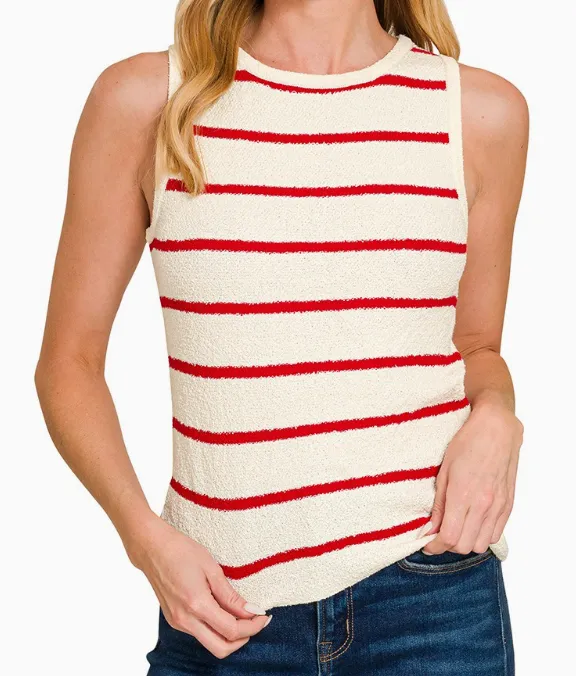 Favorite Striped Sleeveless Sweater