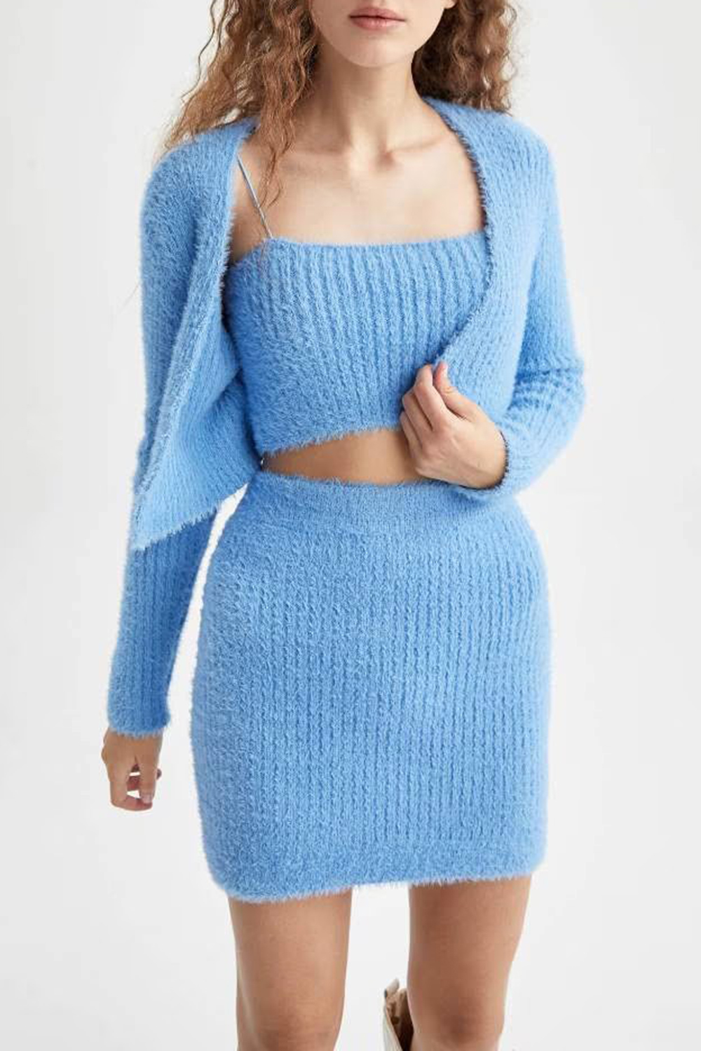 Fit Knitwear Mini Skirt