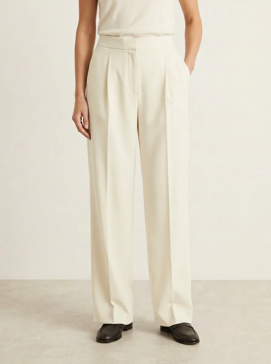 Office Tailored Wide-Leg Trousers