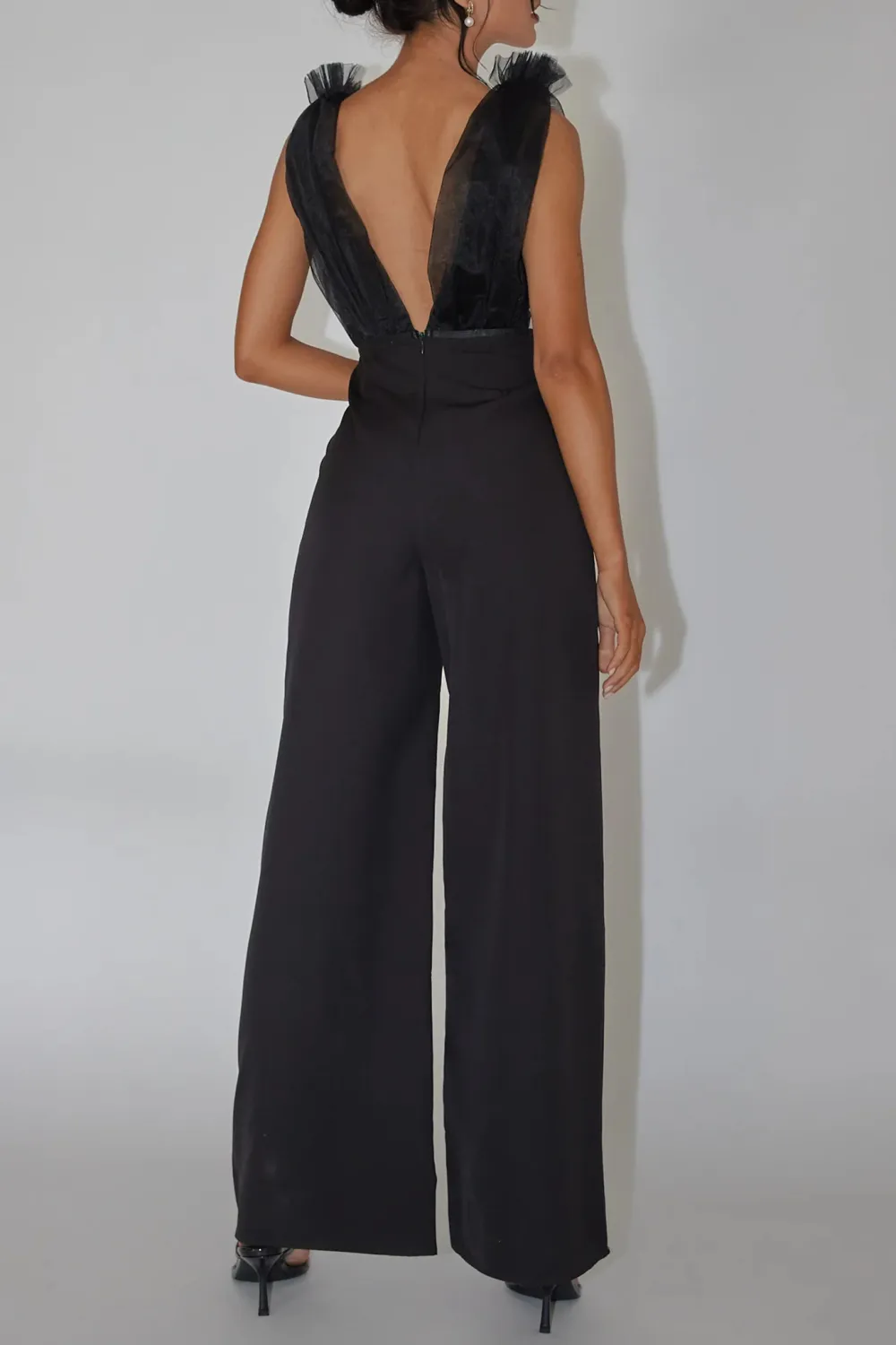 Elegant And Intellectual V-Neck Sleeveless Jumpsuit
