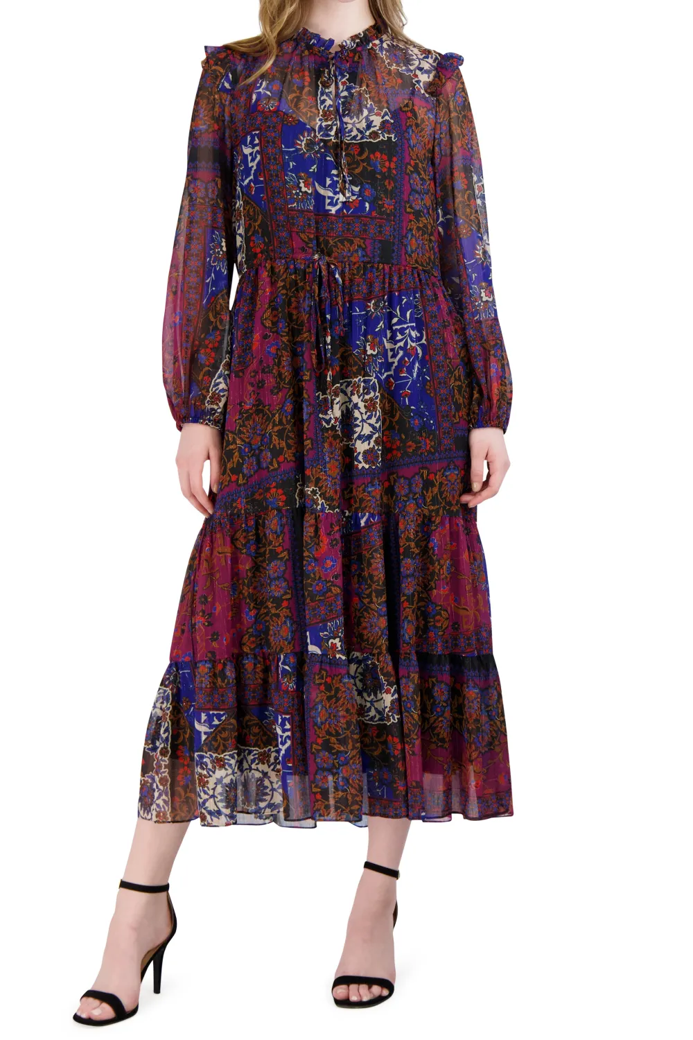Ruffle Drawstring Day Dress