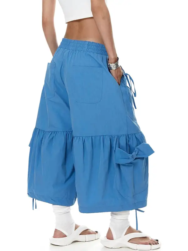 Bow-Detail Cargo Pants