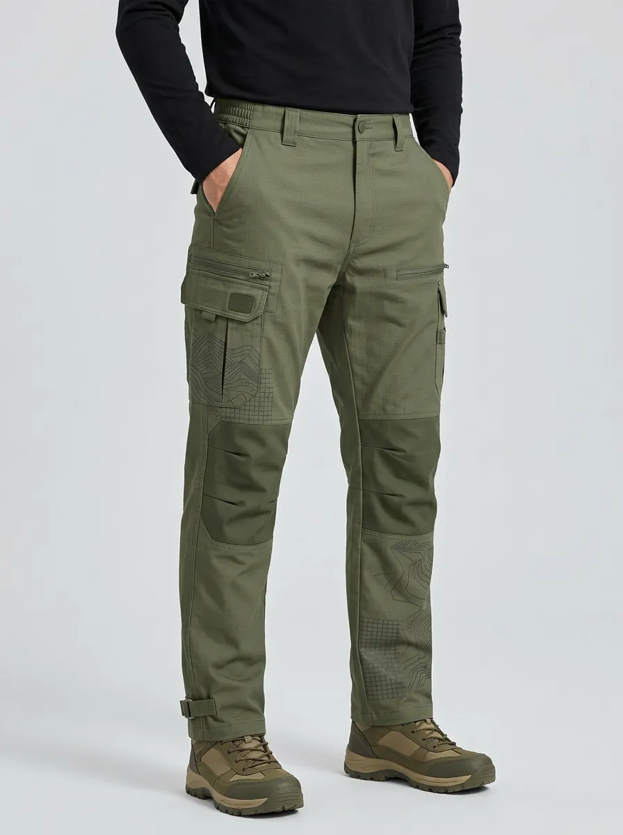 Unisex Tactical Utility Topographic Map Tactical Work Pants