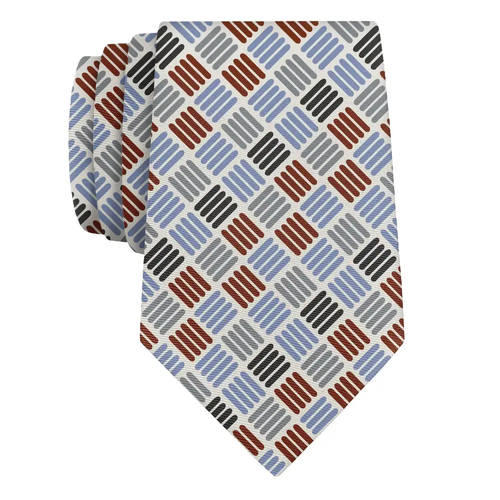 Modern Plaid Motif Necktie