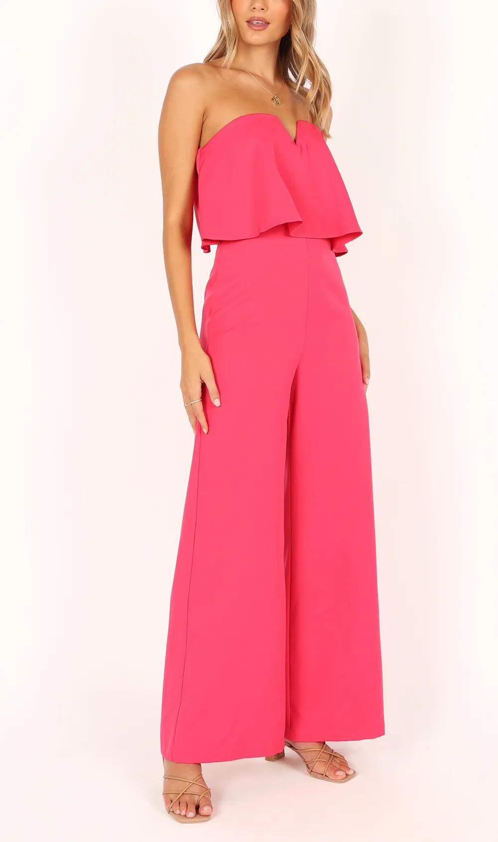 Classic Strapless Wide-Leg Jumpsuit