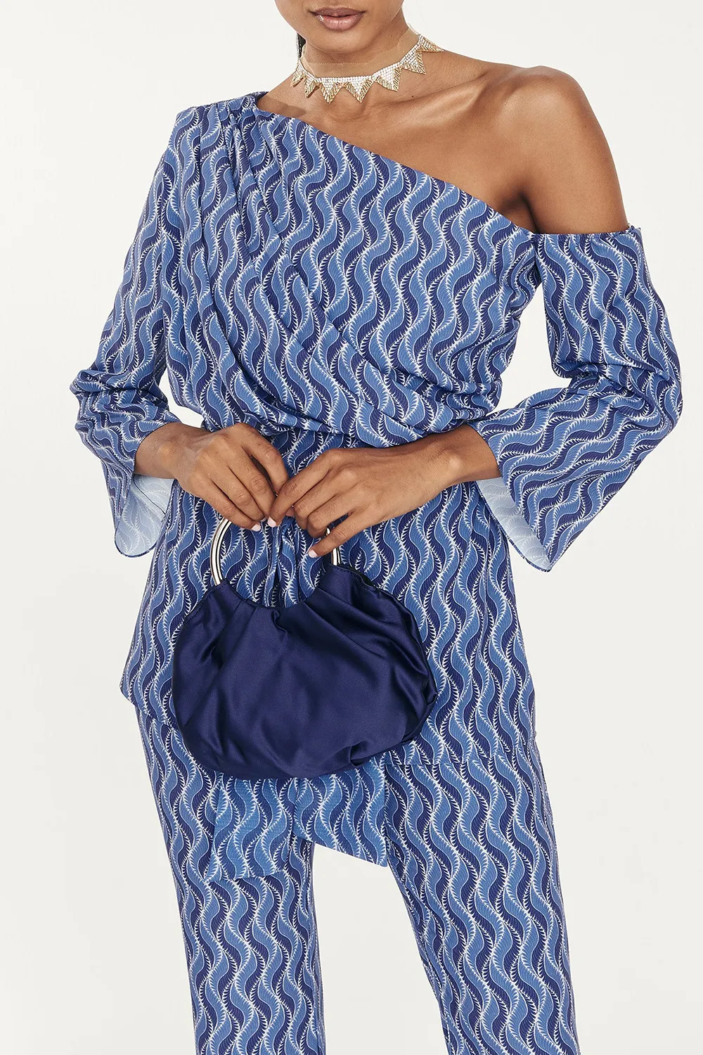 Floral Striped Design Trousers