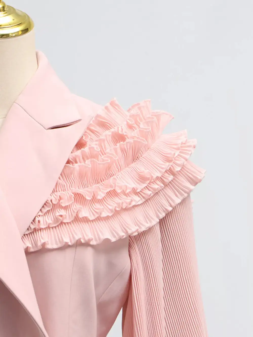Textured Collared Button Front Detail Coordinated Set