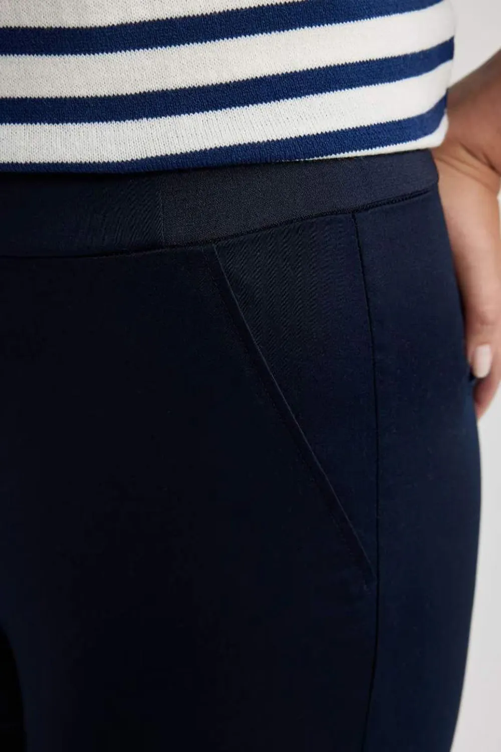 Normal Waist Satin Trousers