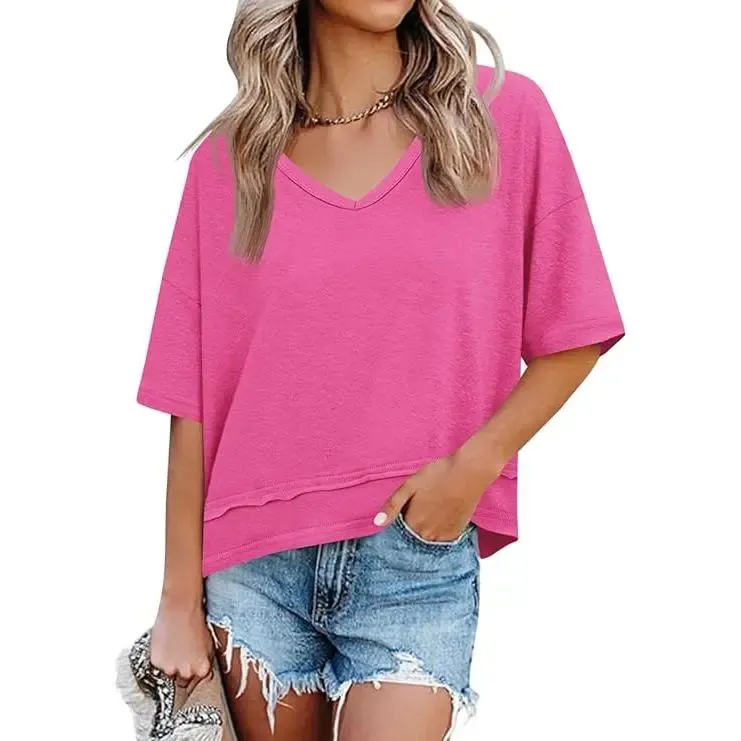 🔥Hot Sale💥-Women's Summer V-Neck T-Shirt🔥16-Pack - All Colors Included