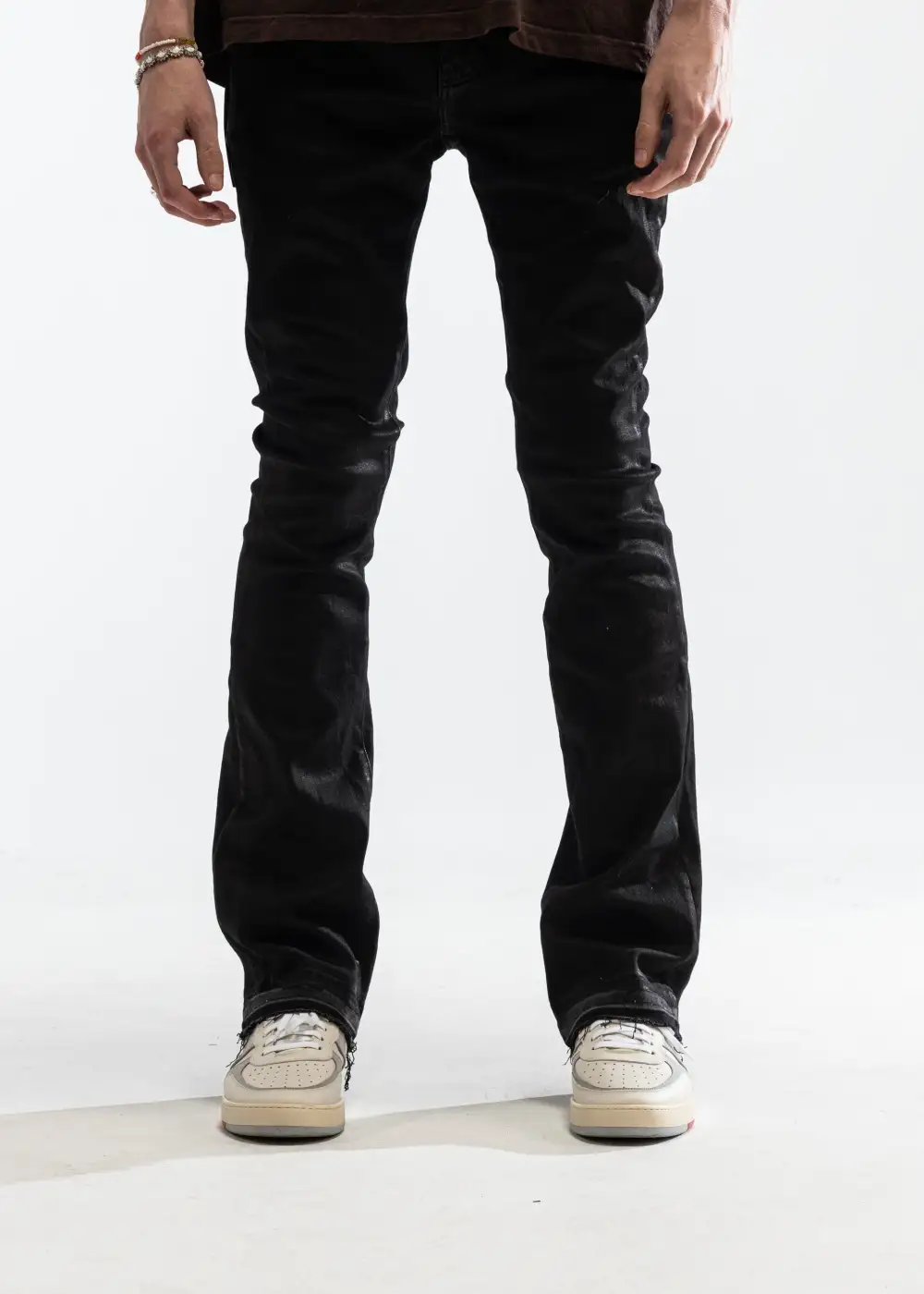 Skinny Raw Hem Flare Jeans