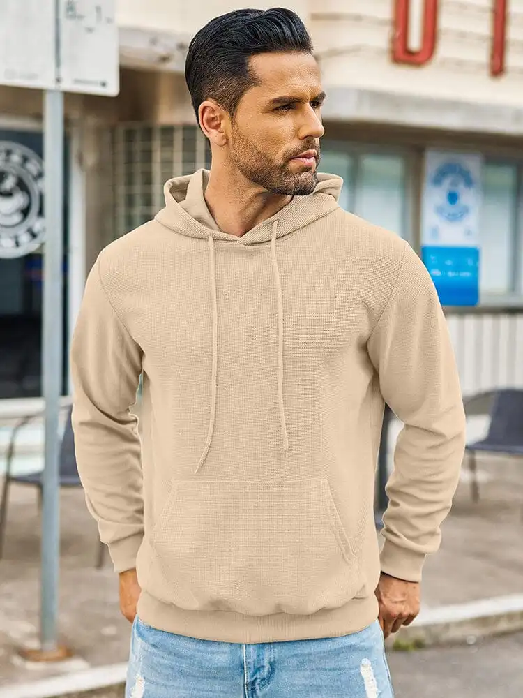 Classic Leisure Waffle Knit Hoodie