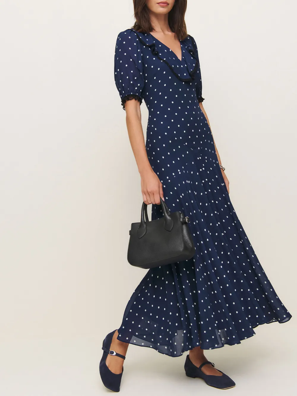 V Neck Floral Print Asymmetric Maxi Dress