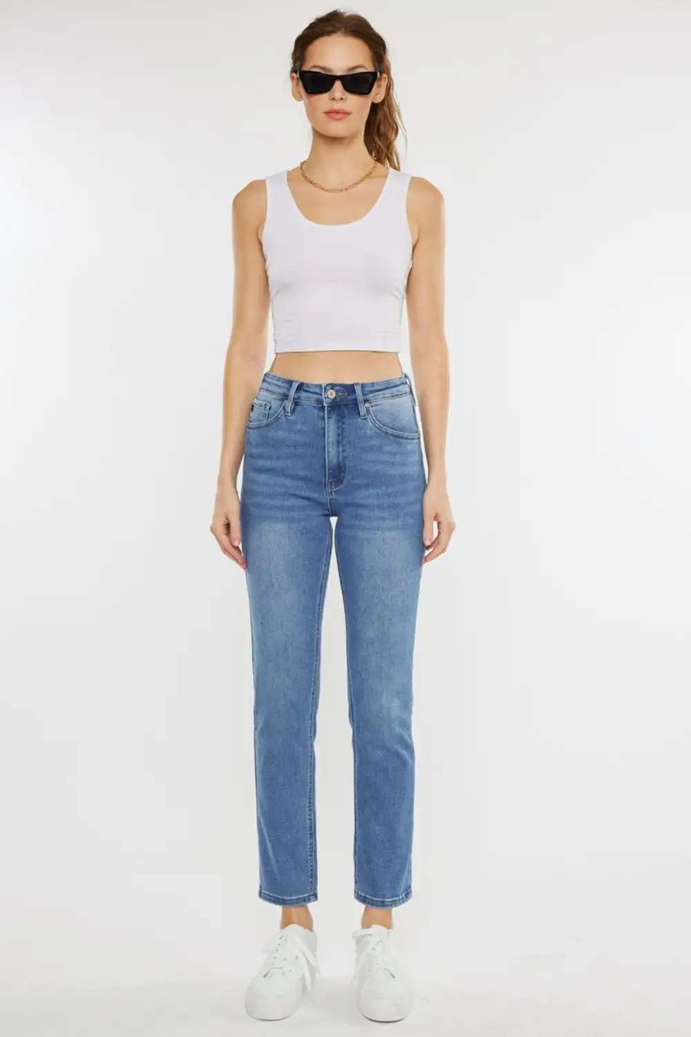 Contoured High Waist Denim Jeans