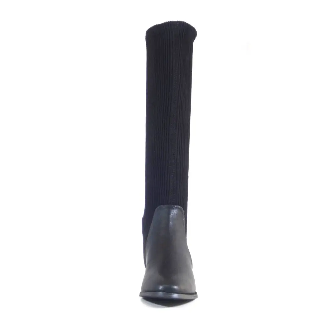 Back Zip Stretch Knee High Boots