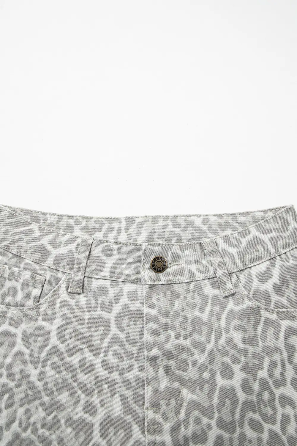 Collared High Rise Denim Jeans
