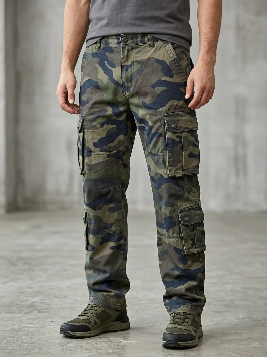 Camouflage Tactical Military-Inspired Camouflage Cargo Pants