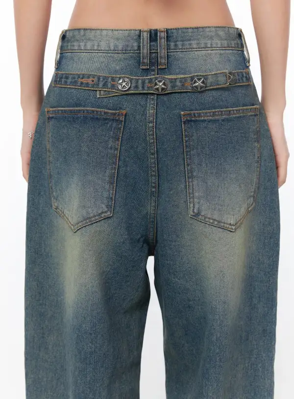 Relaxed Fit Wide Leg Jeans