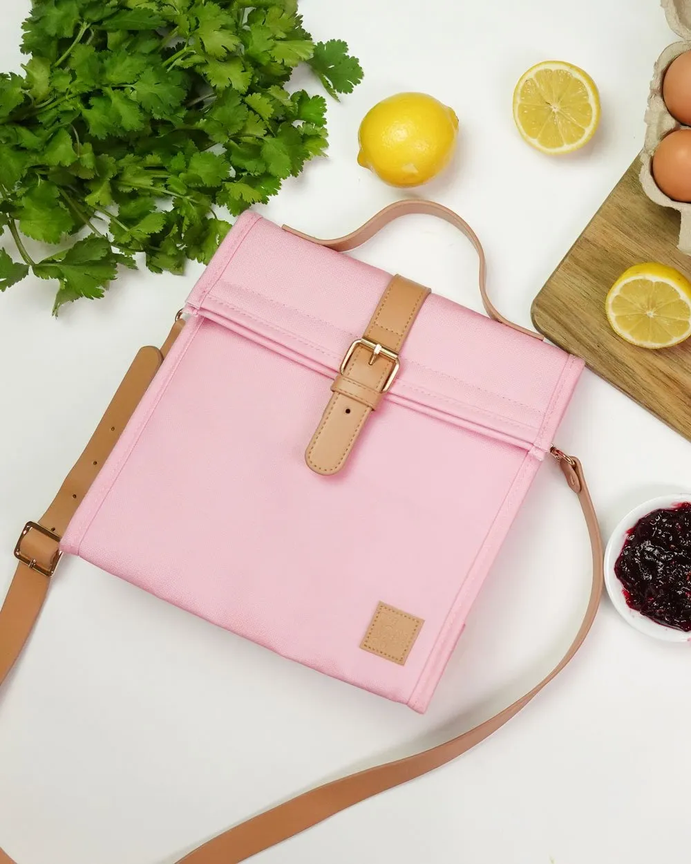 Compact Lunch Satchel With Strap